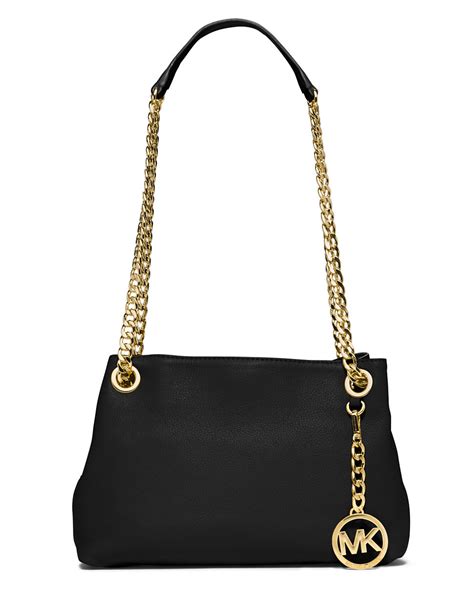 michael kors chain bag black|Michael Kors purse with chain.